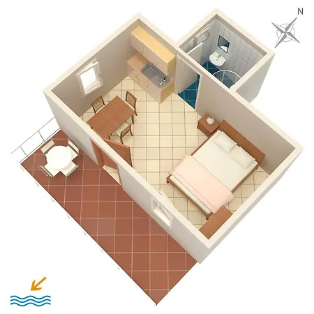 Appartamento With Parking Spaces Grebastica, Sibenik - 4312 *